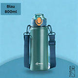 Thermosflasche Edelstahl – auslaufsicher, Klappdeckel, 2-in-1 Trinksystem